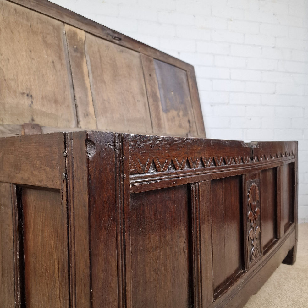 Thumbnail: A 17th Century Joined Oak Coffer
