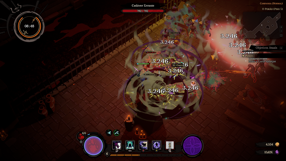 Uso de habilidade no estilo diablo com dano nos inimigos