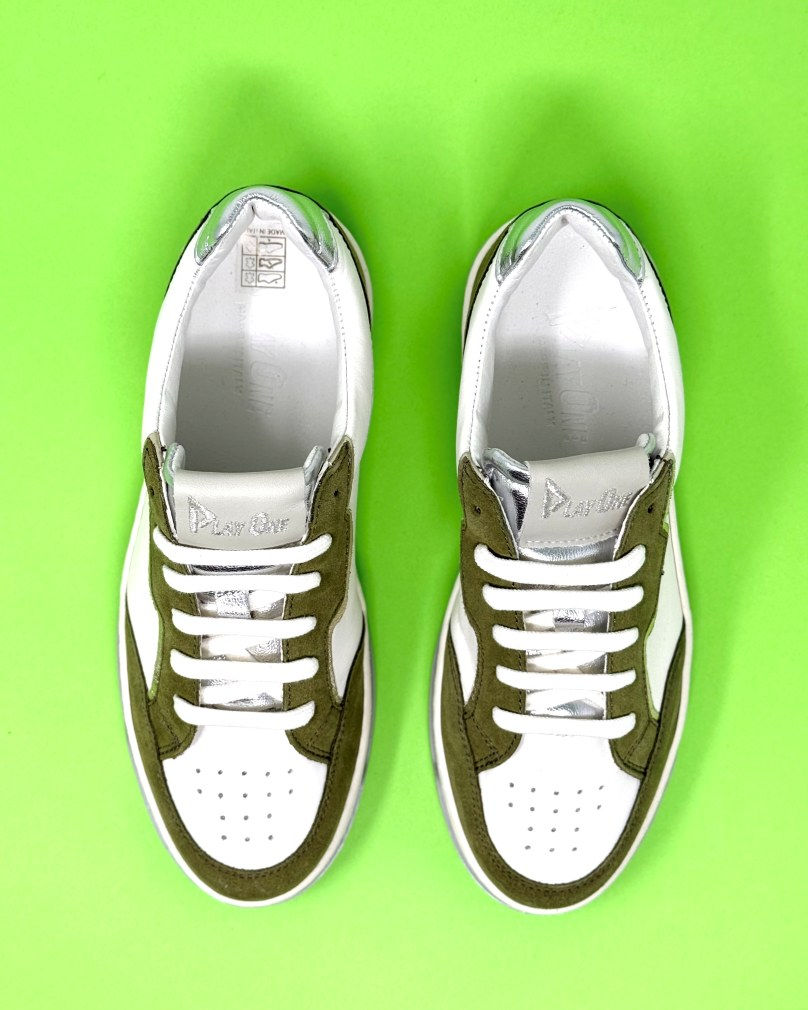 Miniatura: Sneakers donna A102 - Vera Pelle di Qualità - Made in Italy