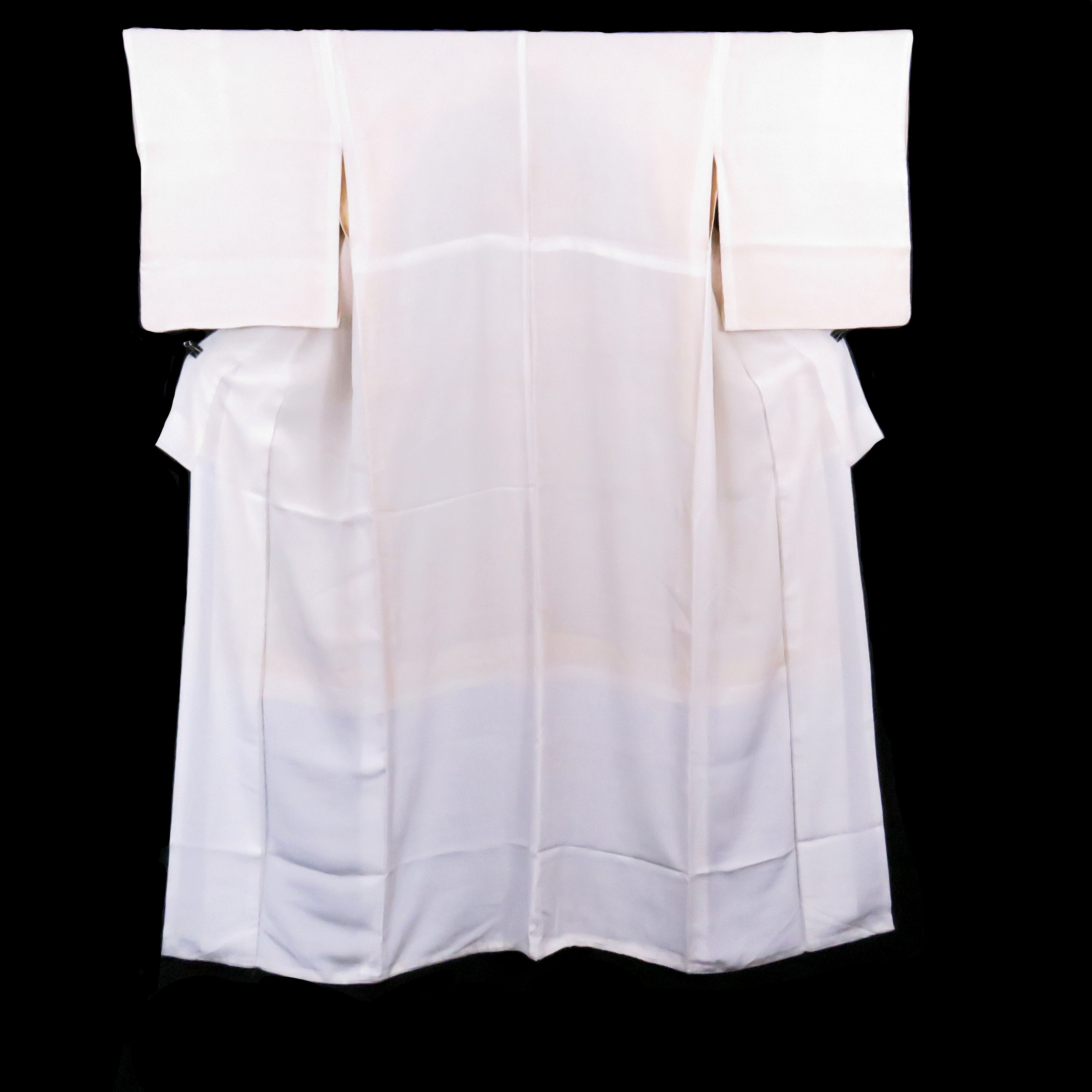 Vintage Japanese Kimono /Shiromuji / Hutakoshi-Chirimen / Kinsya-Chirimen