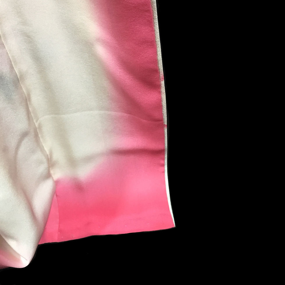 Thumbnail: Vintage Japanese Kimono / Houmongi / Bamboo Grass / Plum / Chrysanthemum