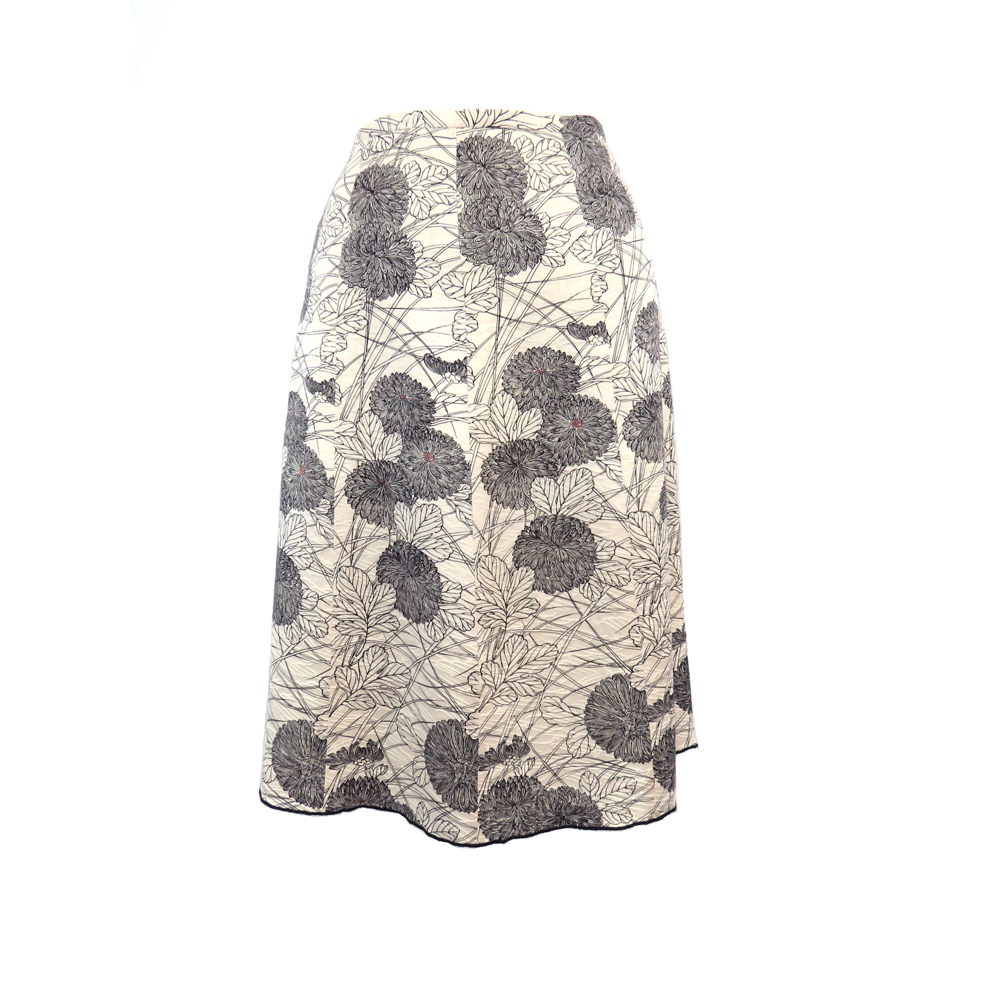 Eight Paneled Skirt made from Vintage Japanese Kimono / Komon