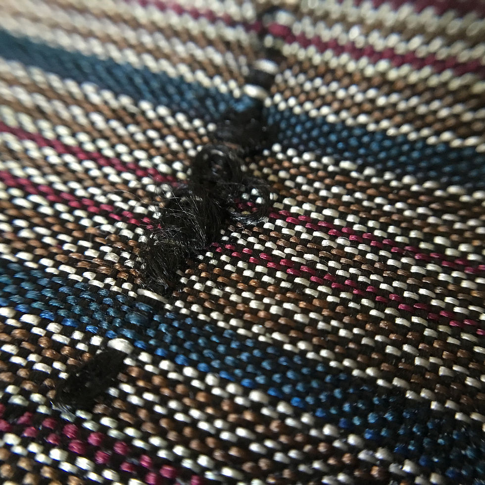 Thumbnail: Long Sleeve Pullover / Made from a Vintage Japanese Kimono Silk / Meisen Stripe