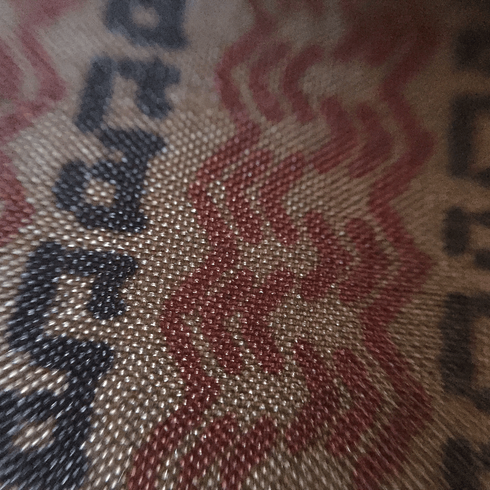 Thumbnail: Pocket Square made from Vintage Japanese Kimono / Brown