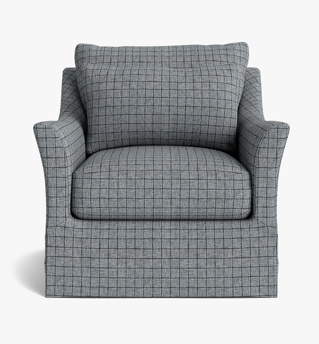 Harrison Vanity Chair in Perennials Pinstripe Sand