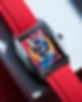 MK01 by Makina Watches and Quiccs in red rubber strap