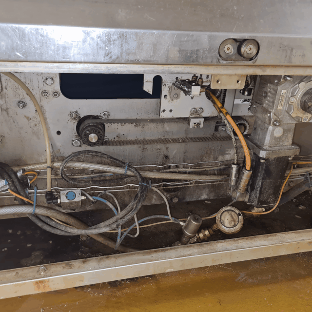 Photo avant / après nettoyage cryogénique machine de conditionnement