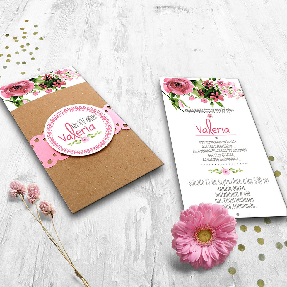 Miniatura: Invitación vintage vertical