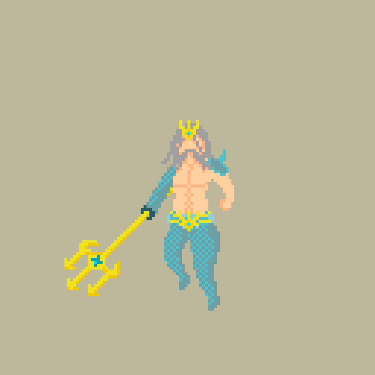 Poseidon pixel art