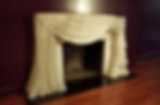 1 Drapery Fireplace surround in Carrara Marble