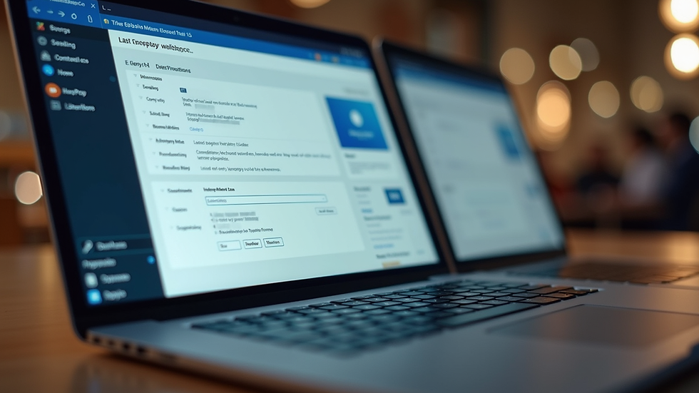 Eye-level view of a laptop screen showing a technical forum page