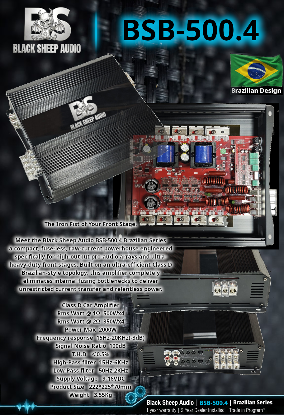 Thumbnail: Black Sheep Audio | BSB-500.4 | 4 ch Brazilian Series