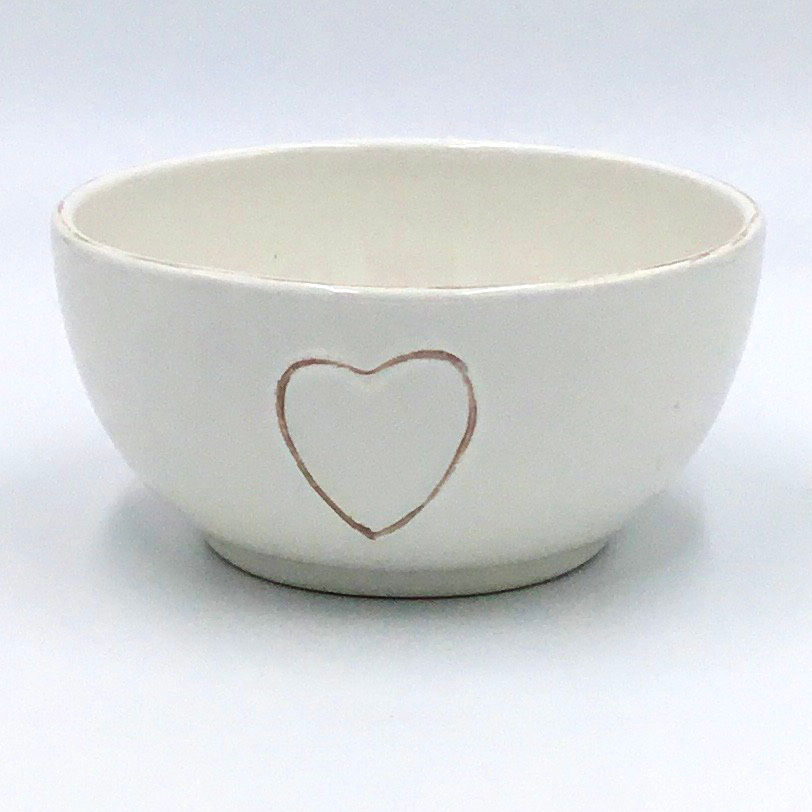 Miniatura: TAZZE CERAMICA cuore in rilievo