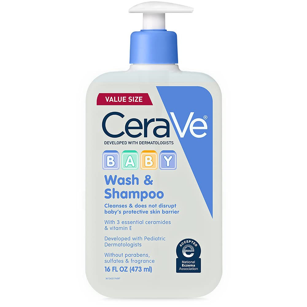 CeraVe Baby Wash & Shampoo, Tear-Free 2-in-1 Bath Wash for Hair & Skin