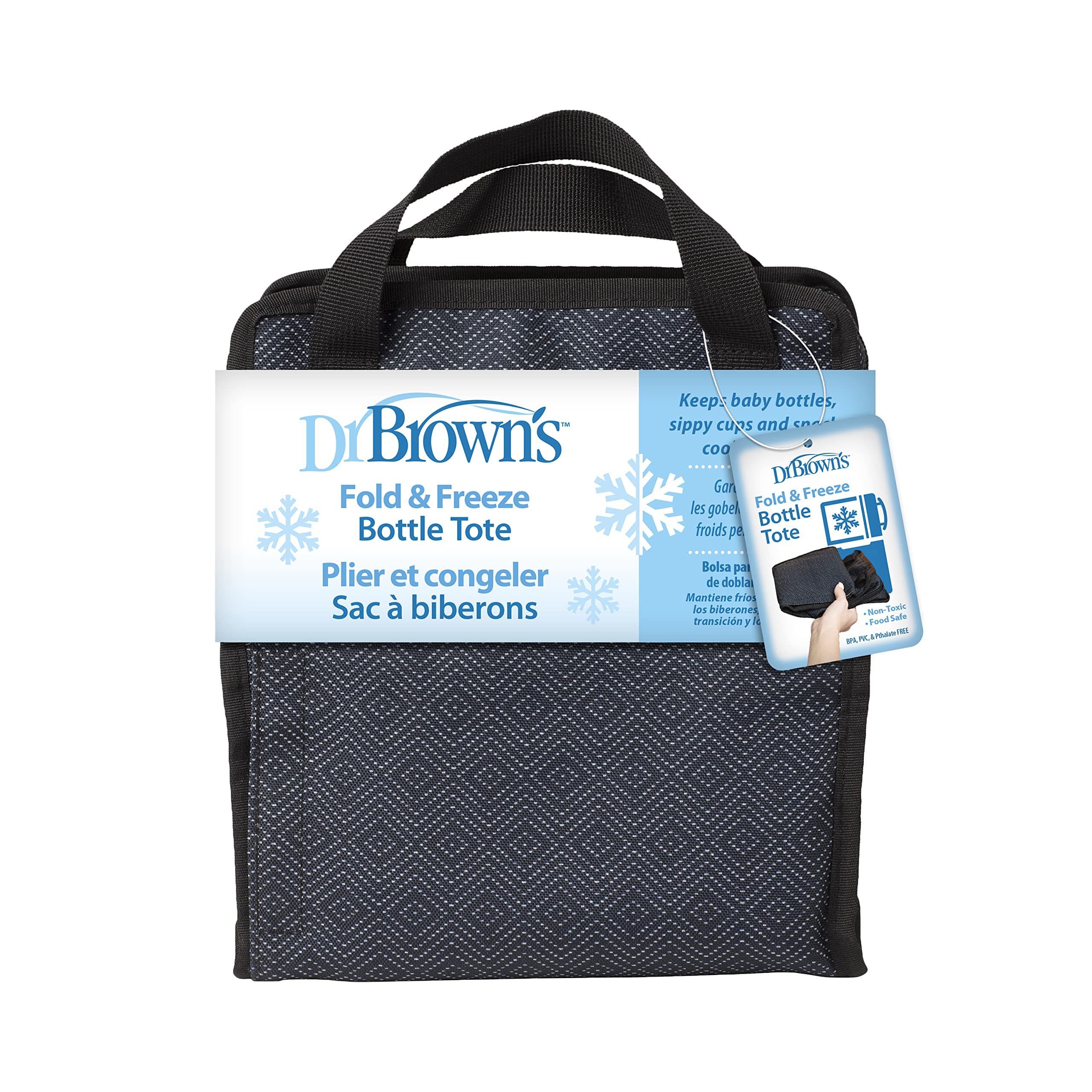 Dr. Brown’s Fold & Freeze Bottle Tote, Breastfeeding Essential Cooler Bag, 6 ...