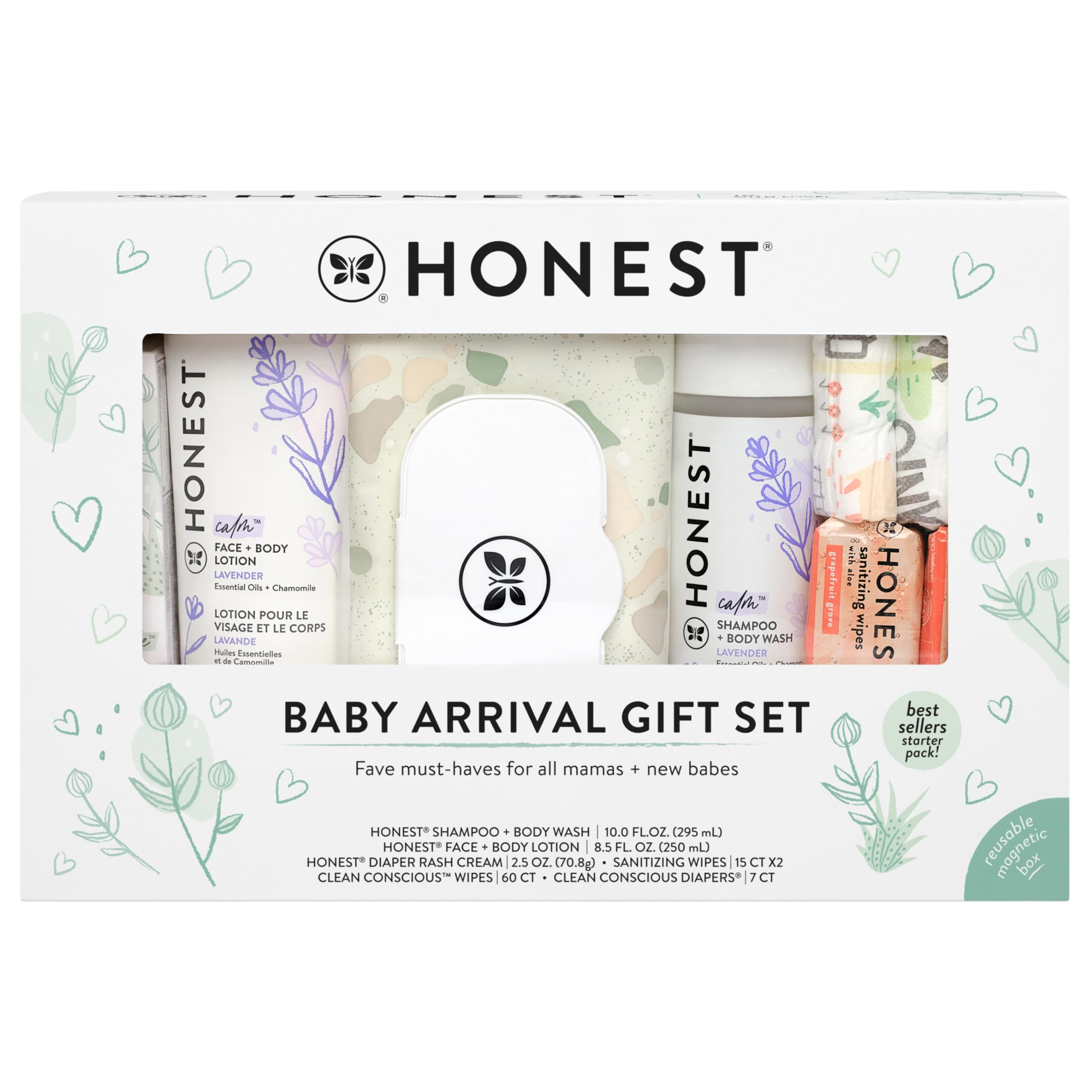 The Honest Company Baby Arrival Gift Set Newborn Essentials Welcome Box