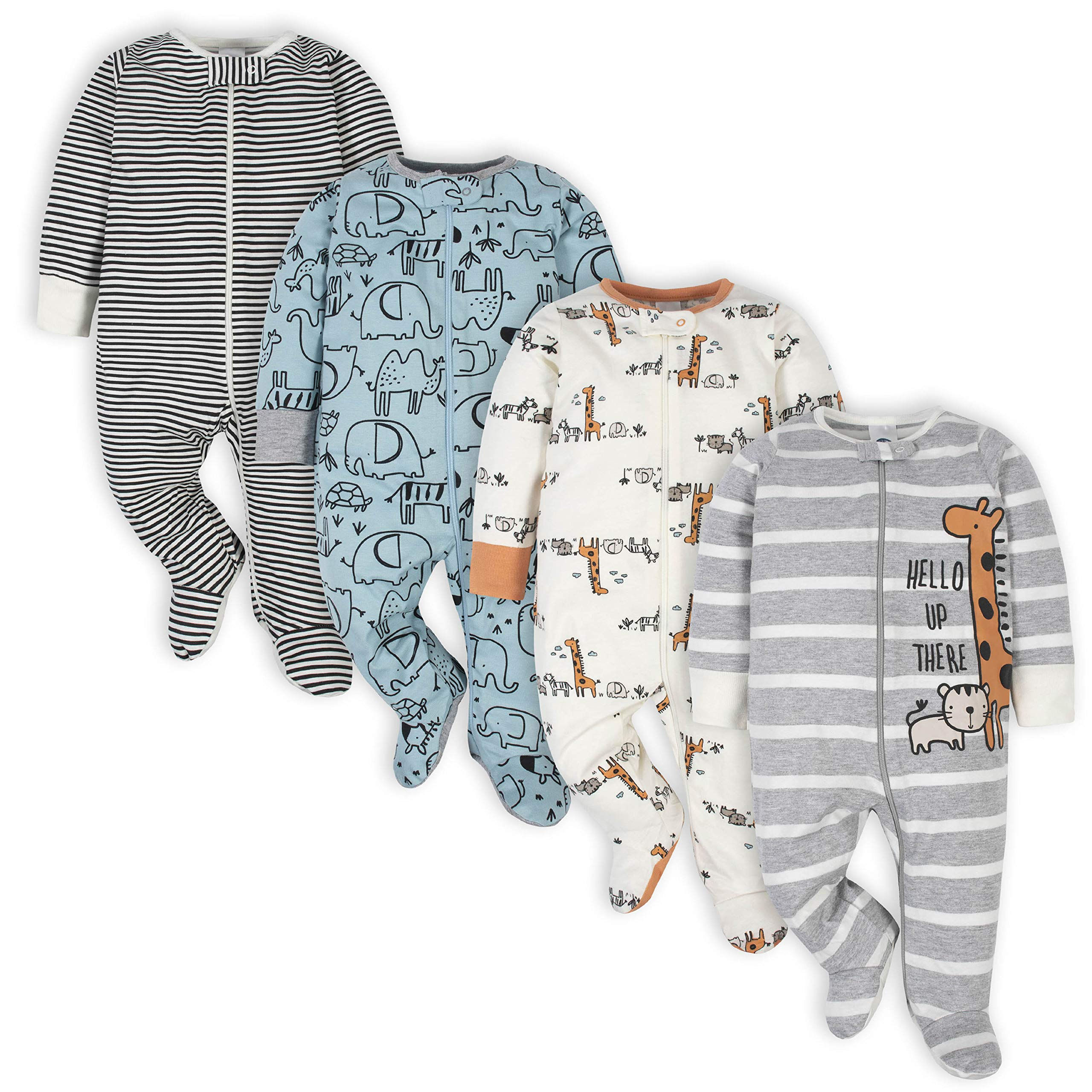 Gerber Baby Boys 4 Pack 'N Play Footie And Toddler Sleepers
