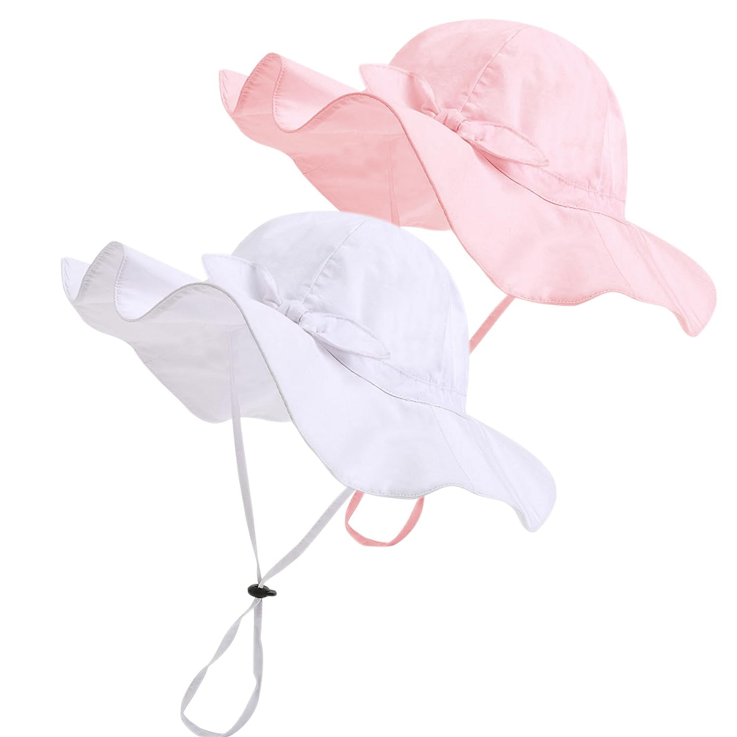 Baby Girl Sun Hat with UPF 50+ Outdoor Adjustable Beach Hat