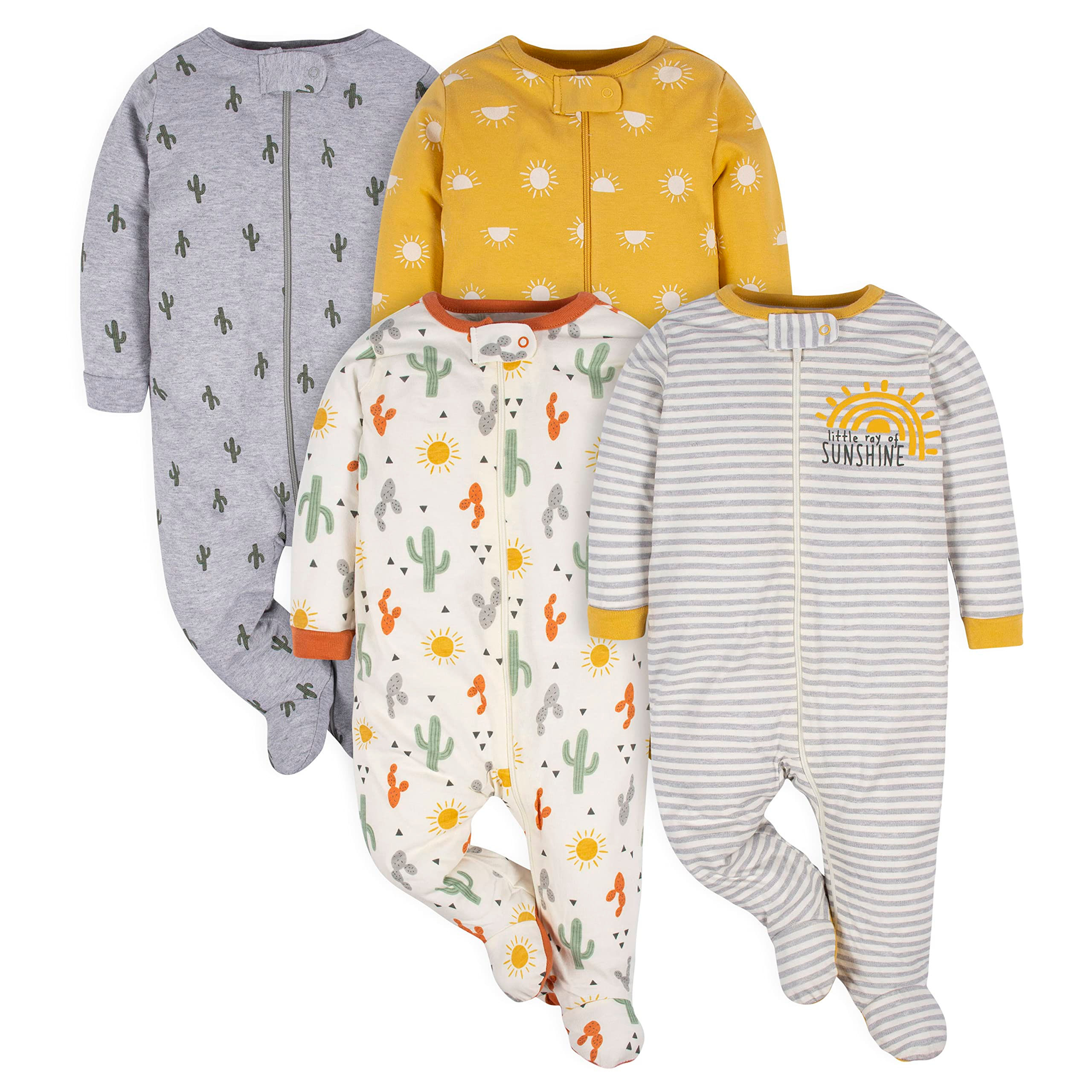 Gerber Unisex Baby 4 Pack 'N Play Footie And Toddler Sleepers