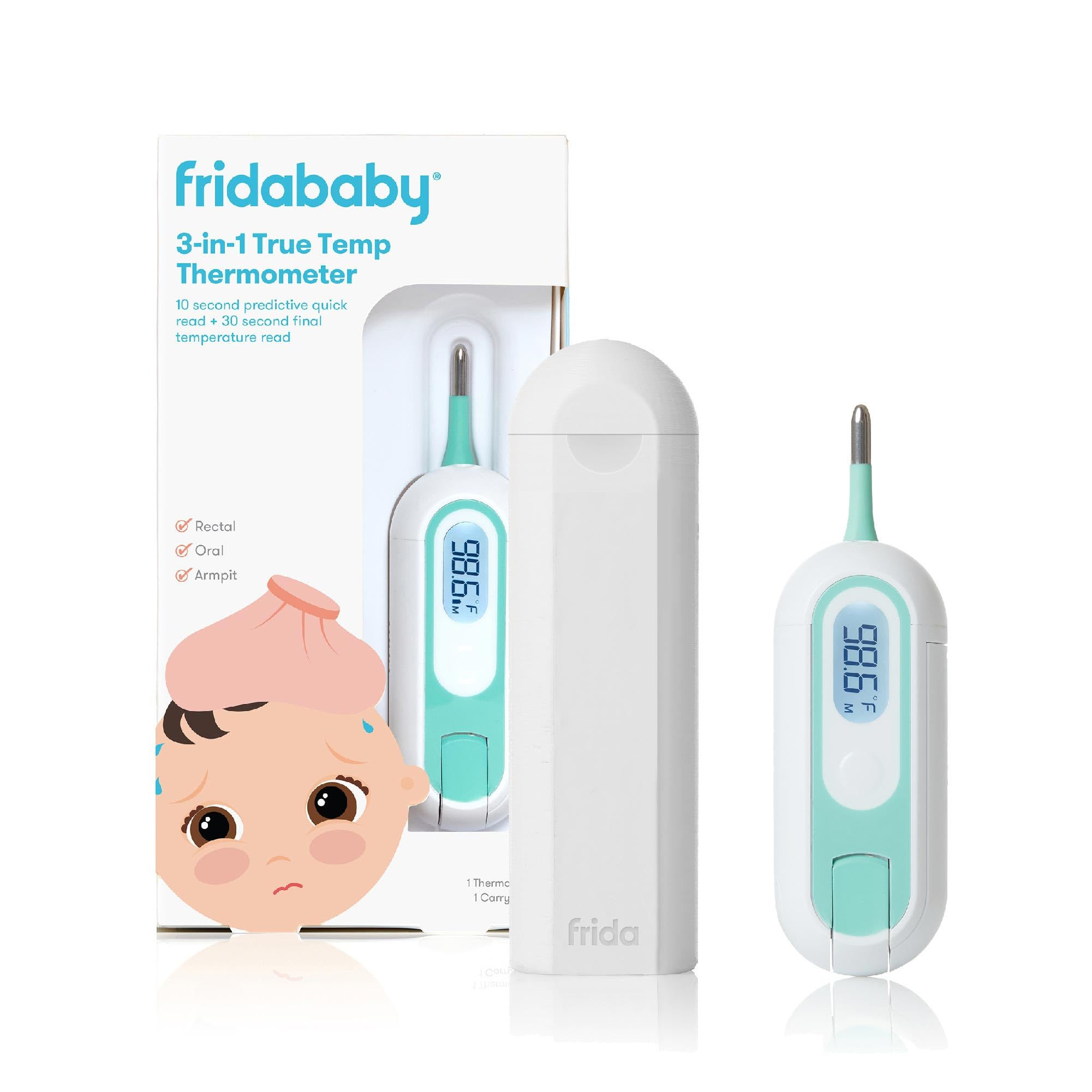 Frida Baby 3-in-1 Rectal, Underarm & Oral Thermometer for Kids