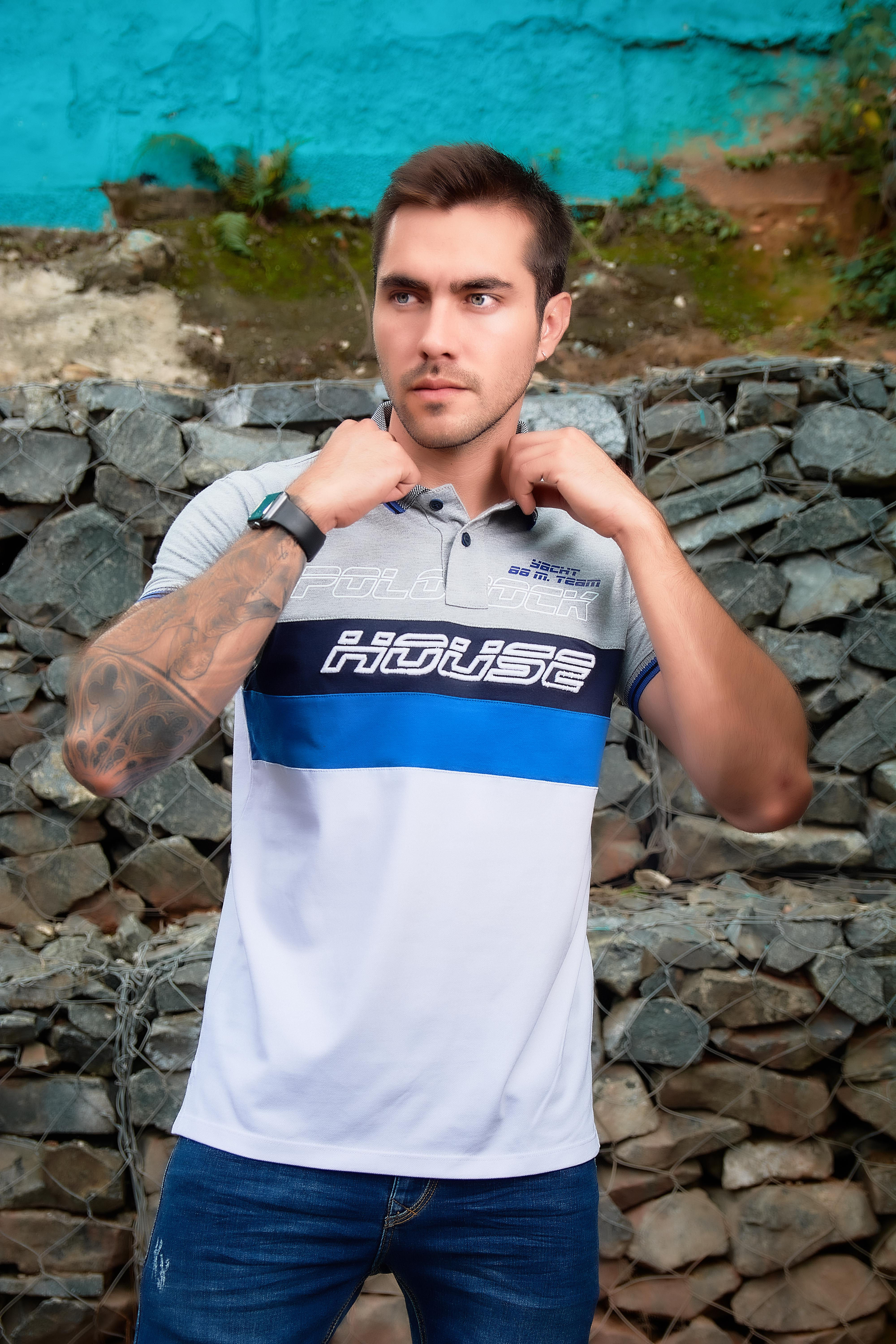 Polo Slim Fit picket strech tacto frio