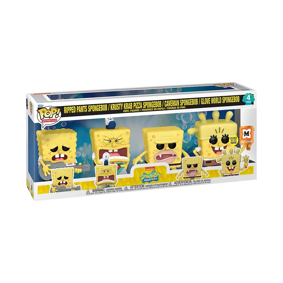 Funko - POP! - Spongebob Squarepants - Spongebob Exclusive 4-Pack