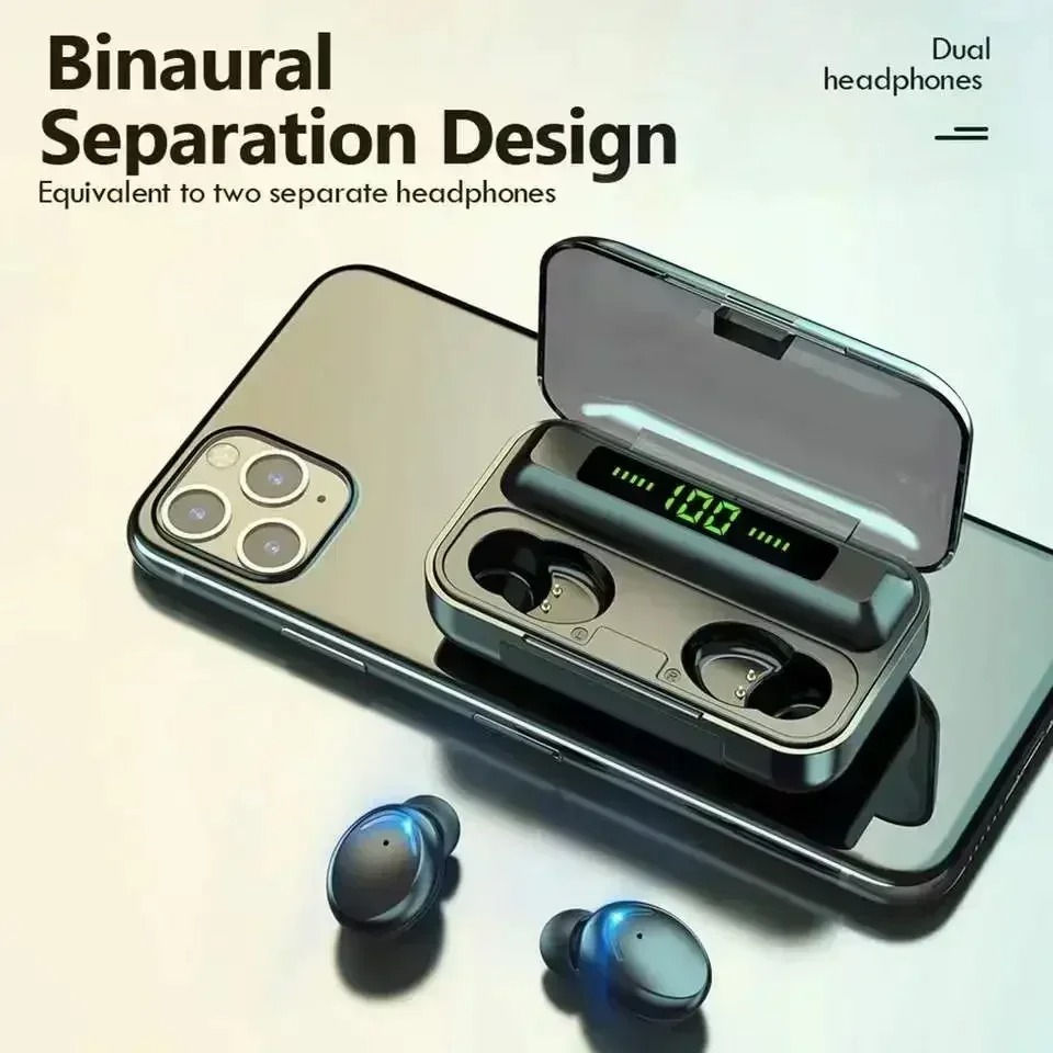 Thumbnail: TWS F9-5 Earphone Bluetooth 5.3 Wireless Headphones Hifi Stereo Sports Waterproo