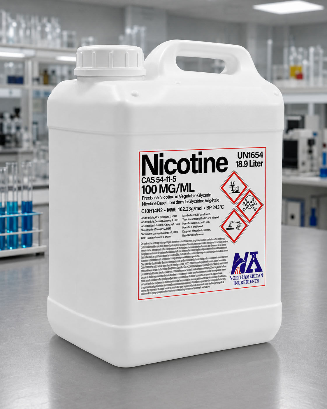 Freebase Nicotine in Vegetable Glycerin (VG) 100 MG/ML – 18.9 Liter