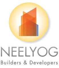 NEELYOG Builders & Developers logo with building design, orange and blue.