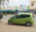 A Honda Fit car in Mutare City, Zimbabwe, but electric cars still remain scarce in the country. Photo Provided by Andrew Mambondiyani