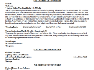 Bulletin December 10, 2017