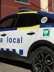 Un vehicle arrenca una dotzena de pilones a Anglès i fuig sense aturar-se