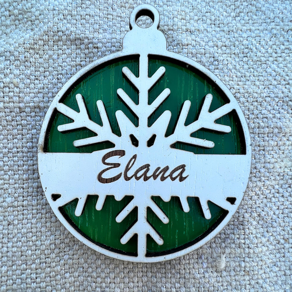 Thumbnail: Personalized Snowflake Ball Ornaments