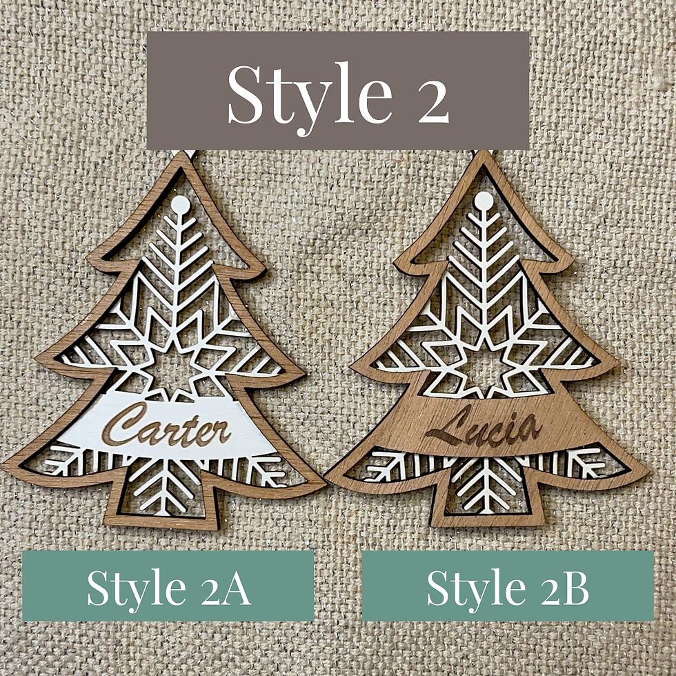 Thumbnail: Personalized Gingerbread Tree Ornaments