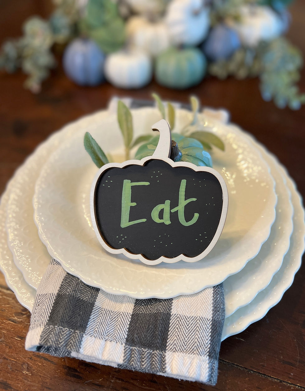 Thumbnail: Chalkboard Pumpkin Place Cards