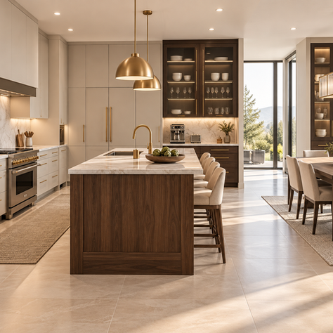 Creating working zones in a kitchen design