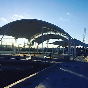 #lona #velaria #acero #estructura #leon.