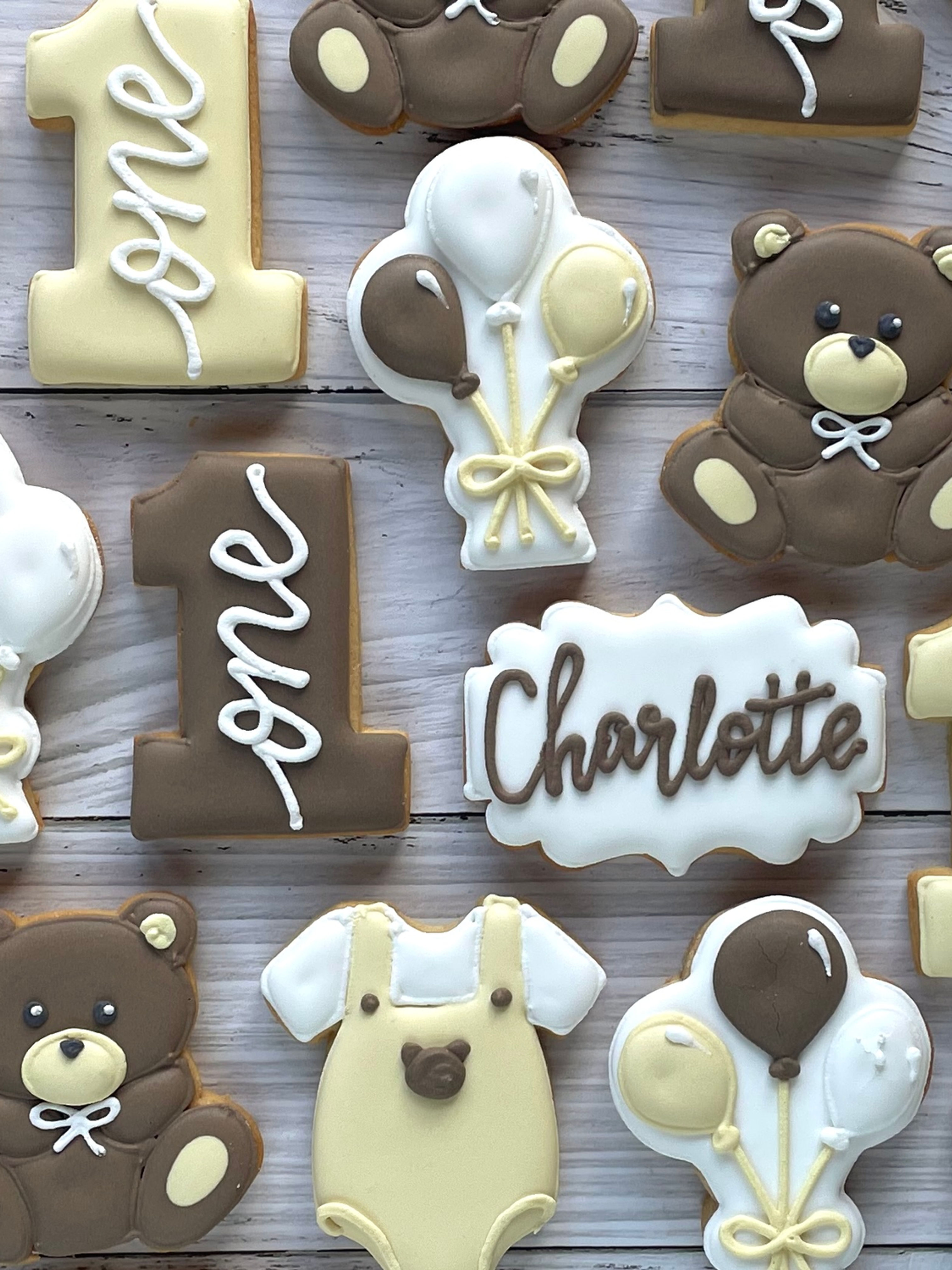 Bear Birthday Individual Biscuits