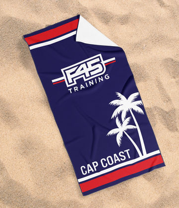 An F45 Training branded towel.