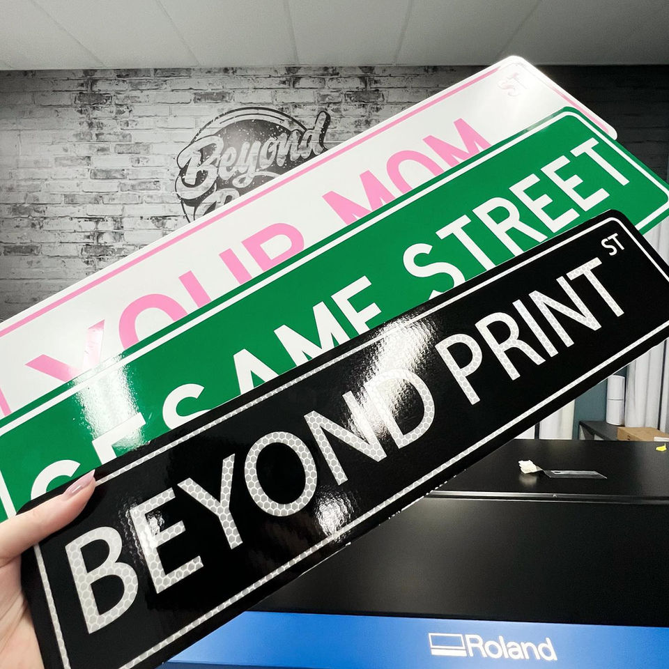A number of street signs with custom combinations.