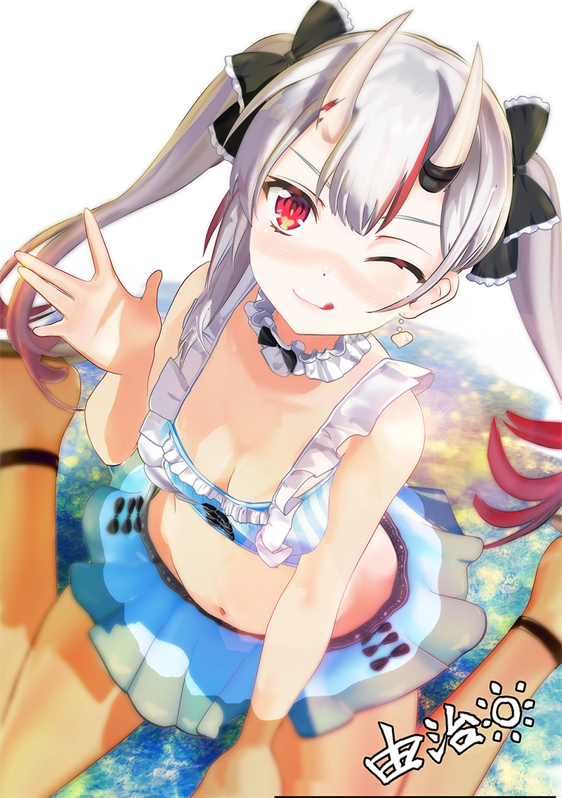 あやめちゃん100万お祝い_3D水着イラスト