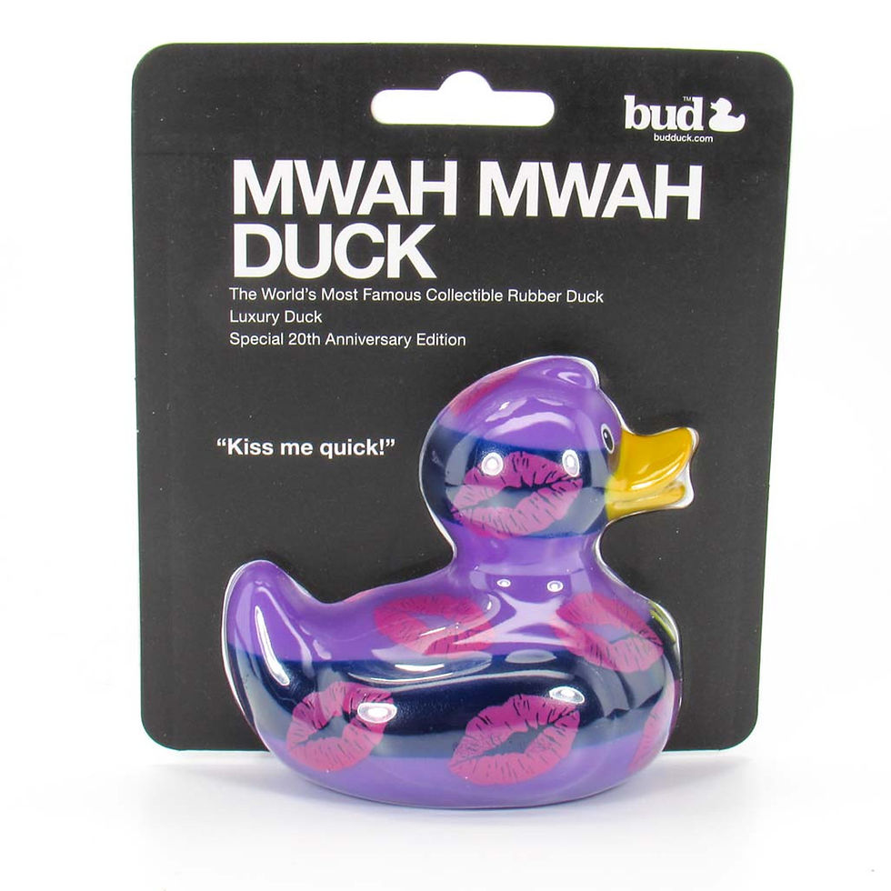Thumbnail: Mwah Mwah (kissing lips) Rubber Duck by Bud Duck