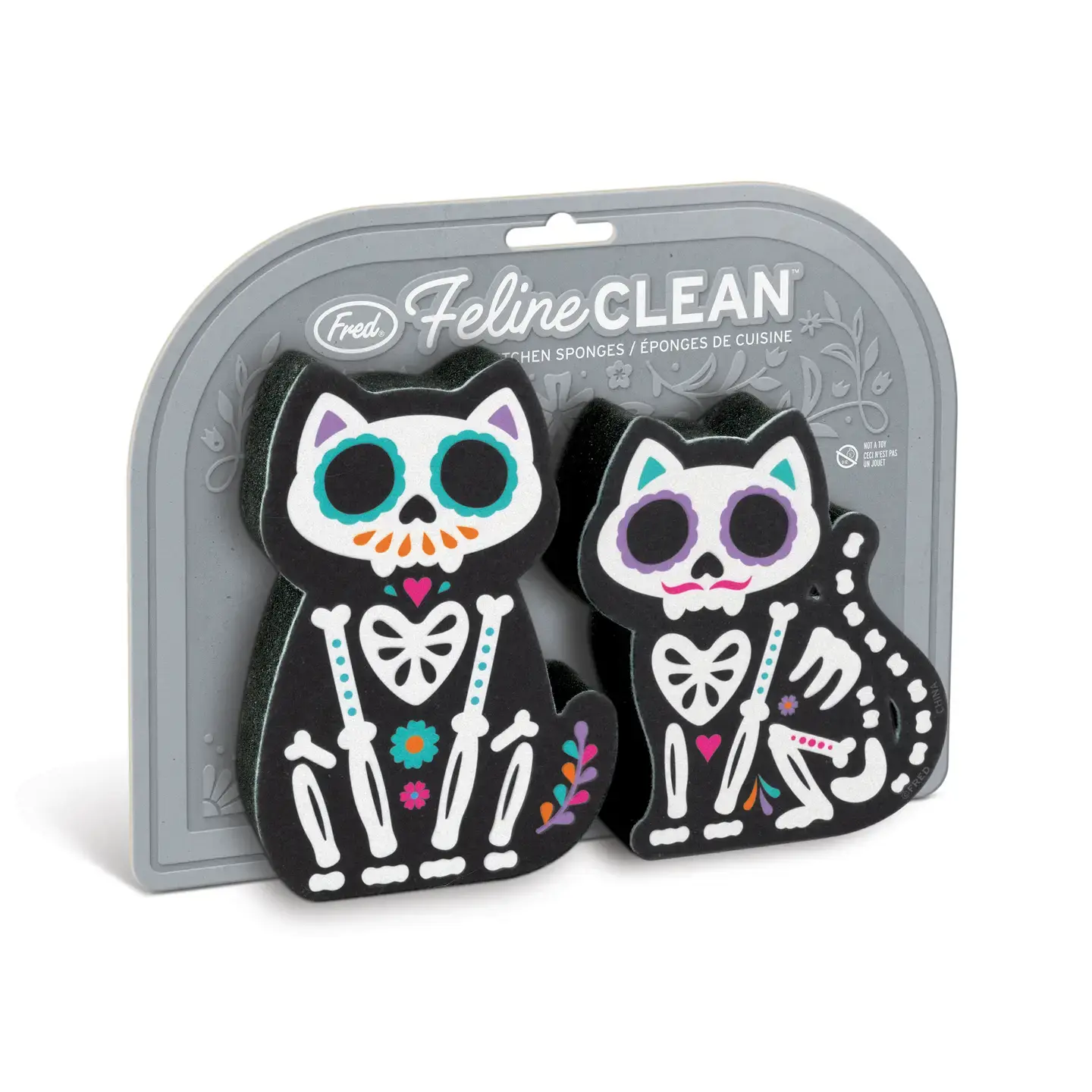 Sponges - Feline Clean - Set of 2 - Day of the Dead Cats