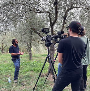 Taskscape Image Behind the Scenes filming in the project's Italian Farmer Cluster 