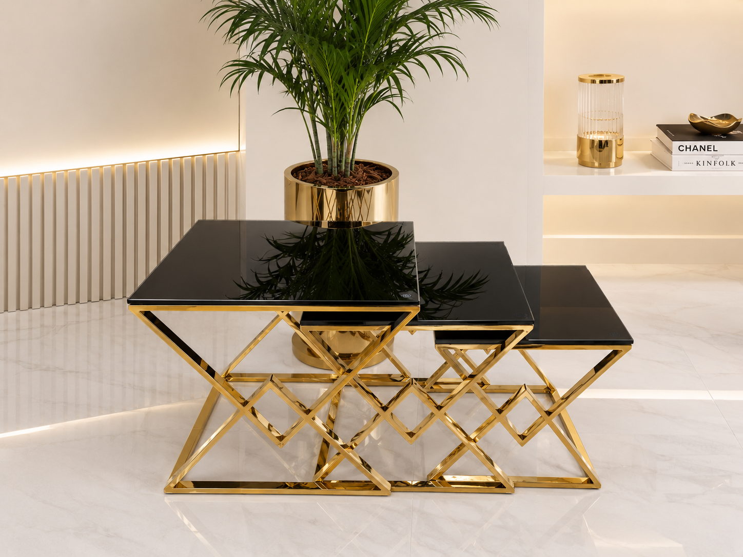 3 Piece Square Nested Side Table set
