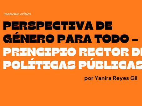 Perspectiva de género para todo – principio rector de políticas públicas