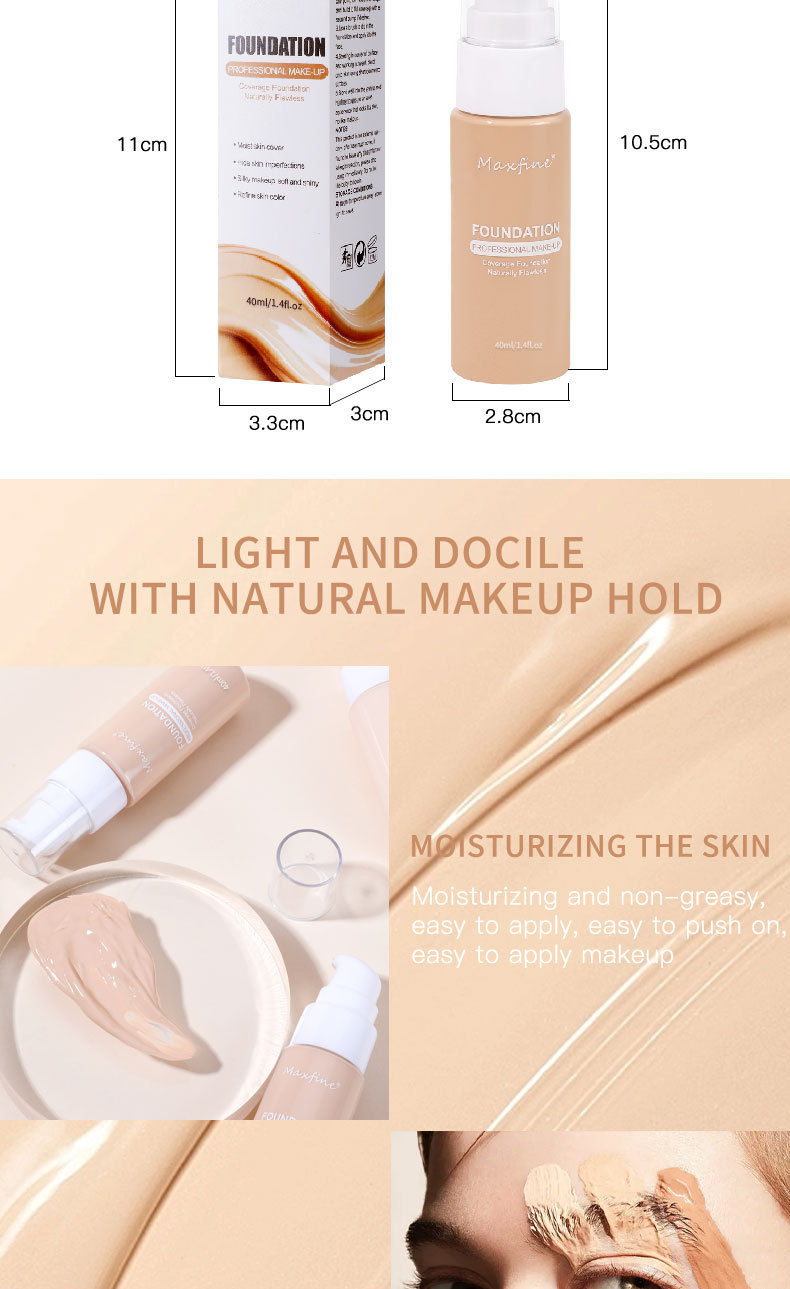 Thumbnail: Liquid Foundation Effective Concealer Waterproof Sweat-resistant Makeup Professi