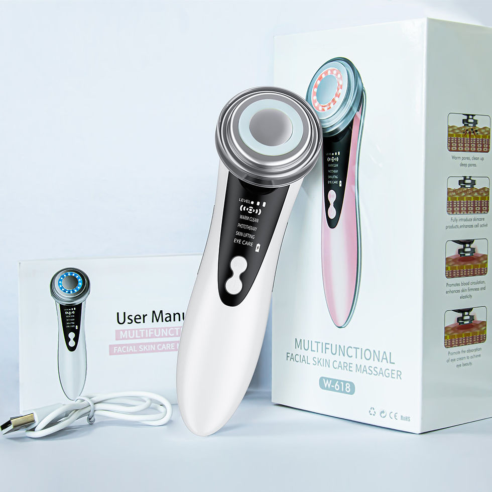Thumbnail: EMS Facial Massager LED Light therapy Sonic Ion Vibration Skin Tightening Face L