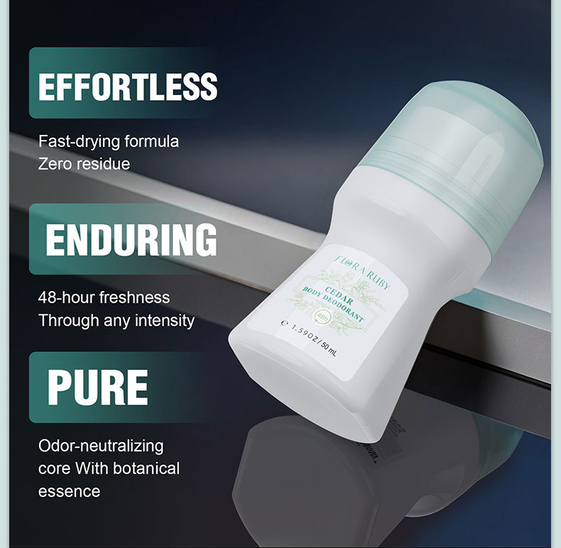 Thumbnail: 1 PC Flora Ruby Light Green Series Deodorant Roll On w omen's and men all-purpos