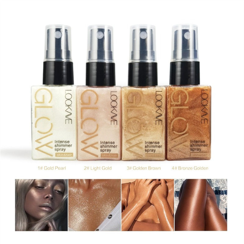 Shimmer Oil Spray Waterproof Long Lasting Moisturizing Gold Bronze Contour Brigh